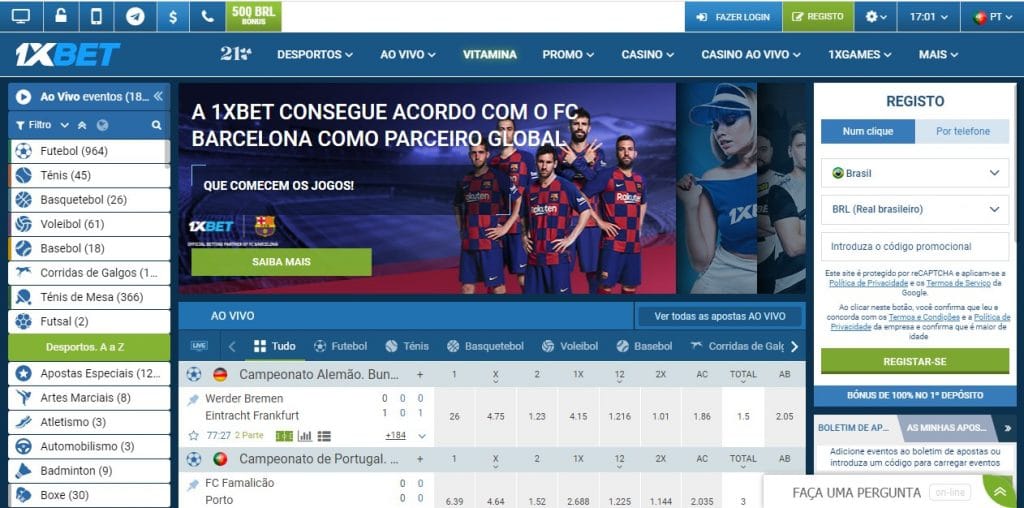 PATROCÍNIOS E BÓNUS DA 1XBET BRASIL