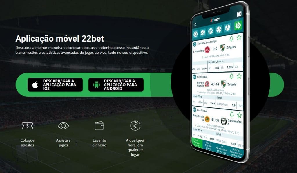 aplicacao movel 22bet