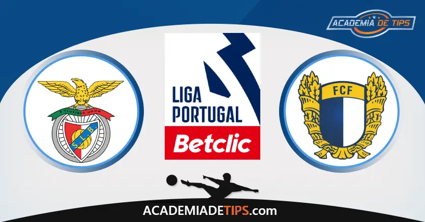 a group of logos on a blue background - Benfica vs Famalicão